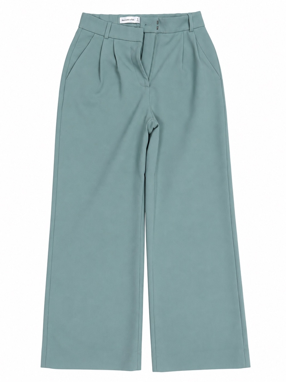Abercrombie & Fitch Women's Sloan Curve Love Wide-Leg Trousers in sage